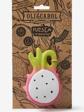 Oli + Carol Organic Baby Teether in “Fuscia the Dragon Fruit”